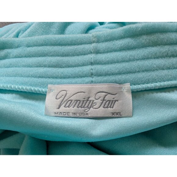 Vintage Vanity Fair XXL Light Blue Robe With Quilted Collar - Picture 3 of 11